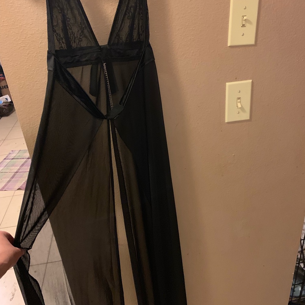 SOLD!!!! Black, sheer Negligee Halter
